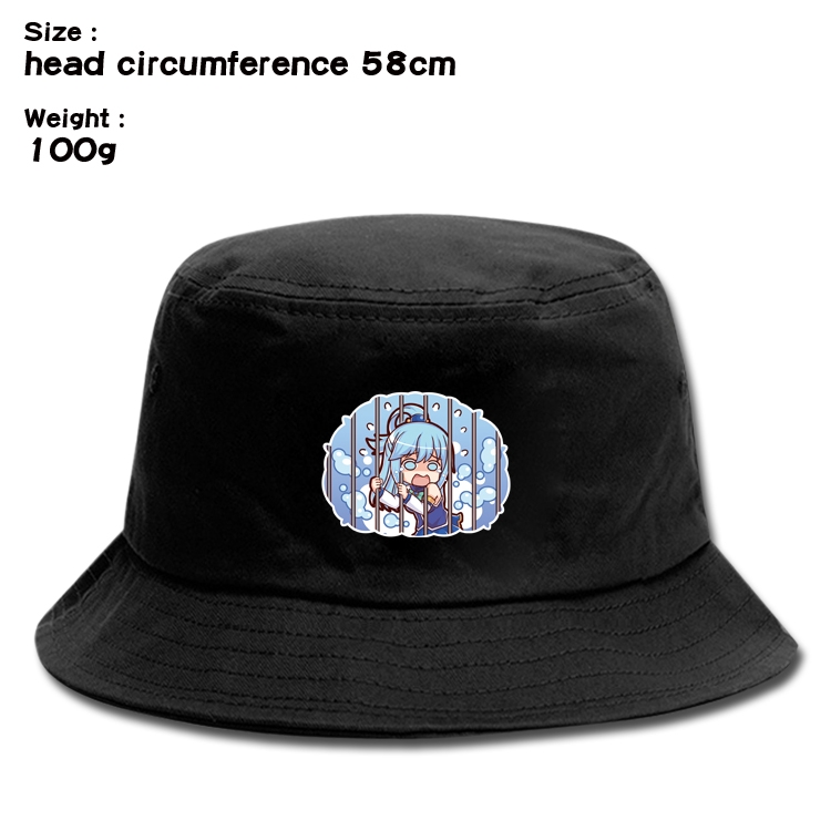 Blessings for a better world Anime canvas fisherman hat sun hat 58cm
