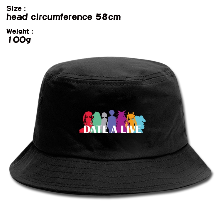 Date-A-Live Anime canvas fisherman hat sun hat 58cm