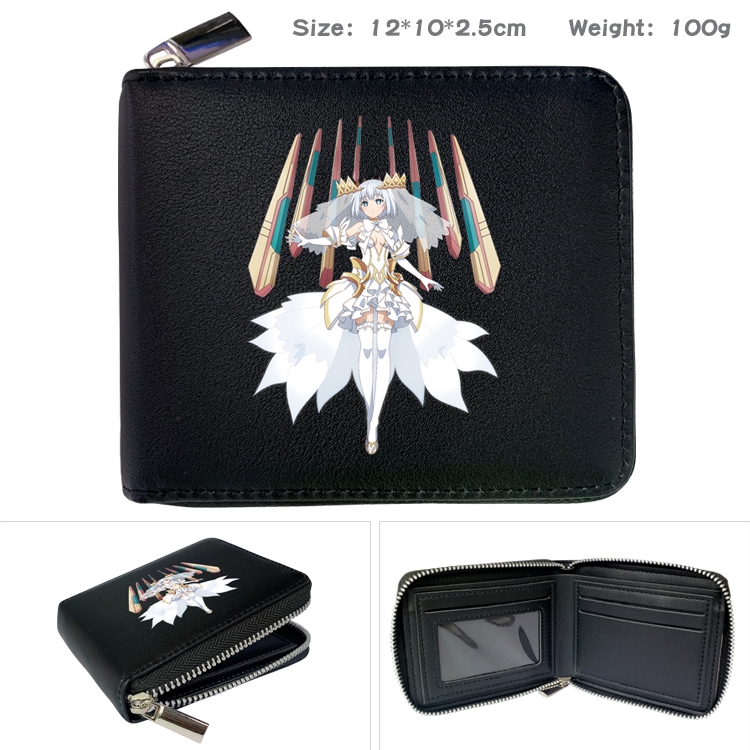 Date-A-Live Anime Full Color Short All Inclusive Zipper Wallet 10x12x2.5cm