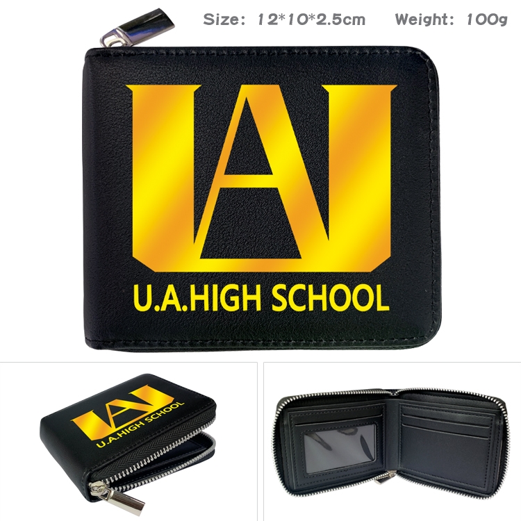My Hero Academia Anime Full Color Short All Inclusive Zipper Wallet 10x12x2.5cm