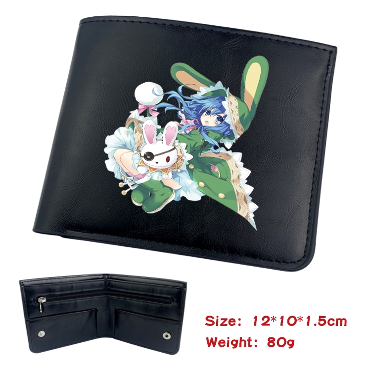 Date-A-Live Anime inner buckle magnetic buckle half fold wallet 22.5X13.5CM