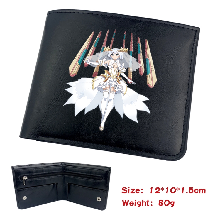 Date-A-Live Anime inner buckle magnetic buckle half fold wallet 22.5X13.5CM