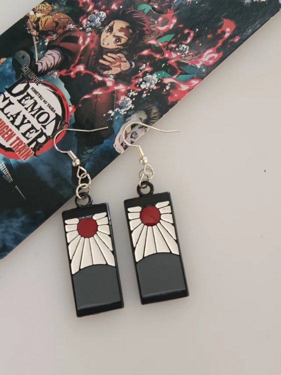Demon Slayer Kimets Anime Metal Color Earrings Earrings