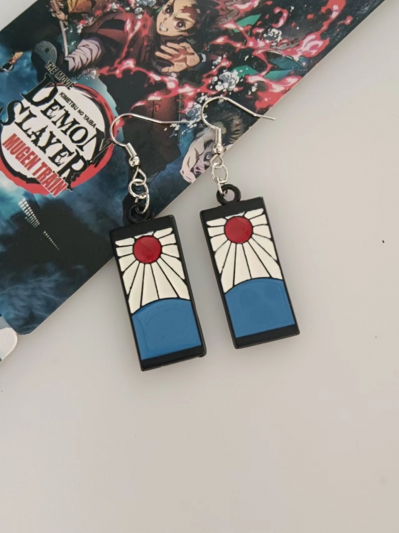 Demon Slayer Kimets Anime Metal Color Earrings Earrings