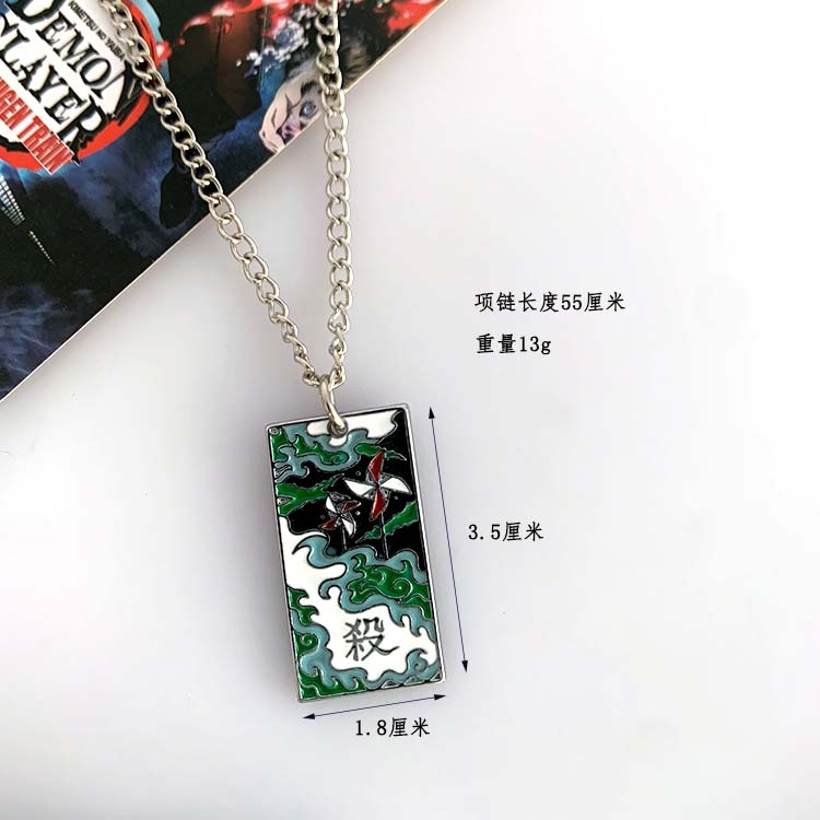 Demon Slayer Kimets Anime Metal Necklace Pendant Jewelry