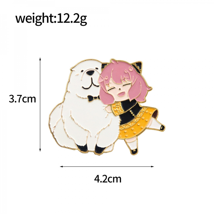 SPY×FAMILY Ania and Bond Metallic Cartoon Characters Brooch Badge  price for 5 pcs