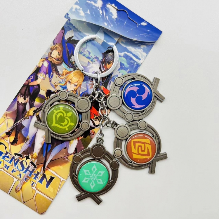 Genshin Impact Anime Cartoon 4 Pendant Keychain Bag Pendant style B