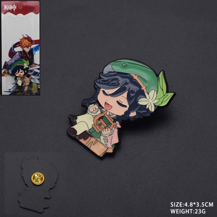 Genshin Impact Anime cartoon metal brooch badge style B