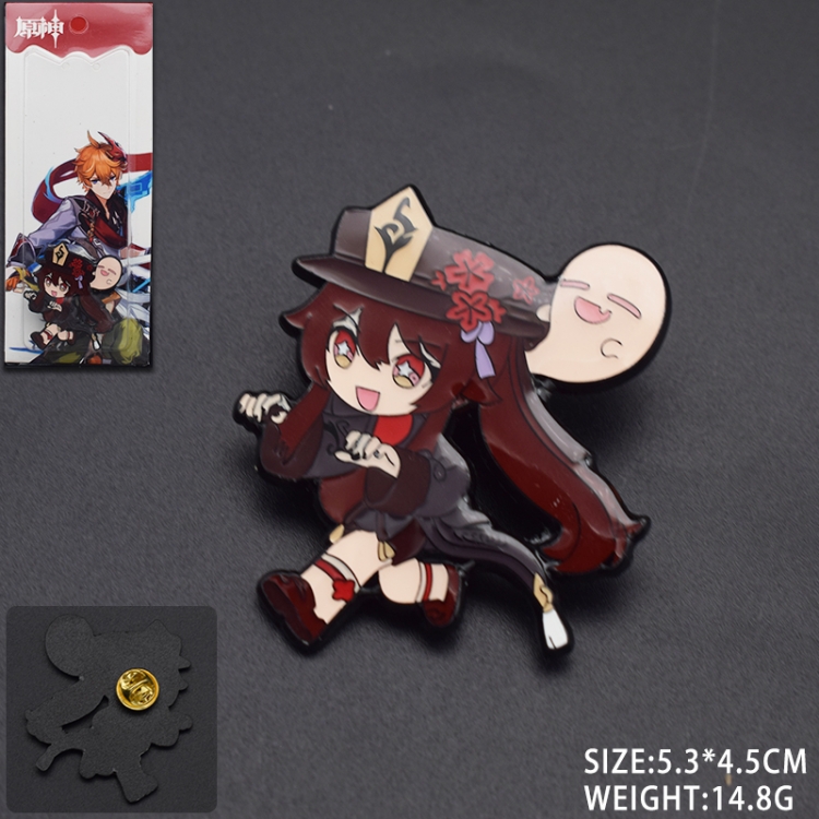 Genshin Impact Anime cartoon metal brooch badge style A