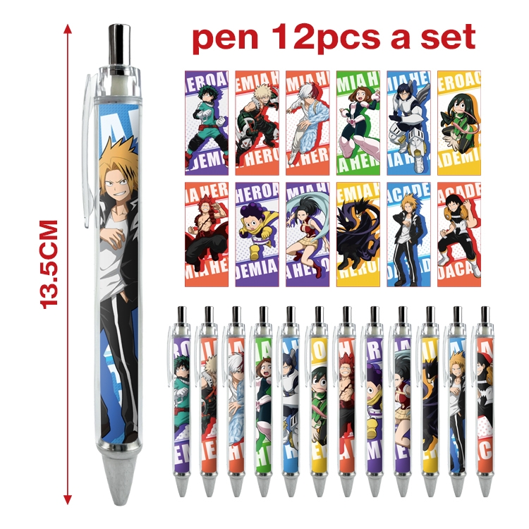 My Hero Academia anime peripheral student ballpoint pen a set of 12