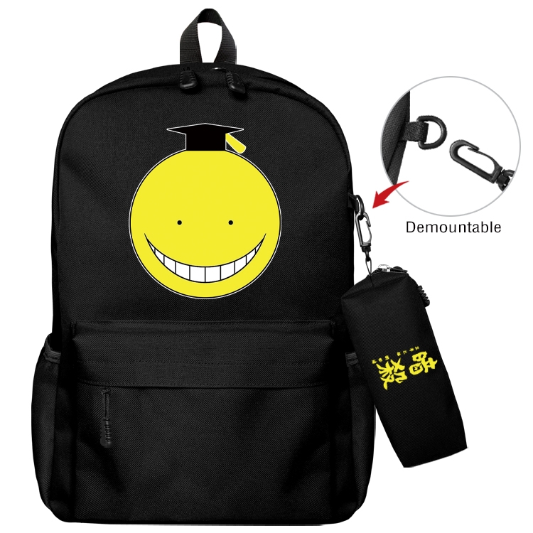 Ansatsu Kyoushitsu Assassination Classroom Anime Backpack School Bag  Small Pencil Case Set 43X35X12CM