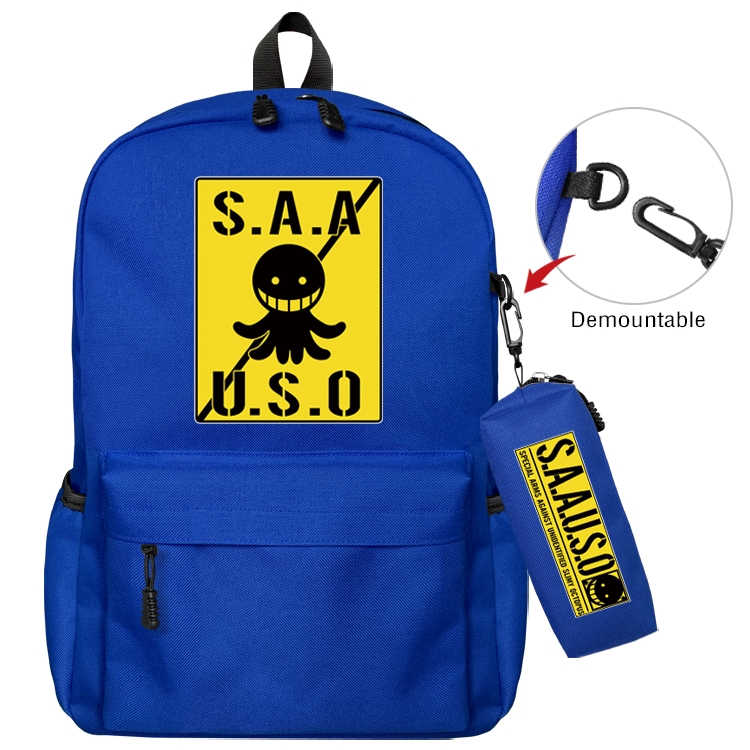 Ansatsu Kyoushitsu Assassination Classroom Anime Backpack School Bag  Small Pencil Case Set 43X35X12CM