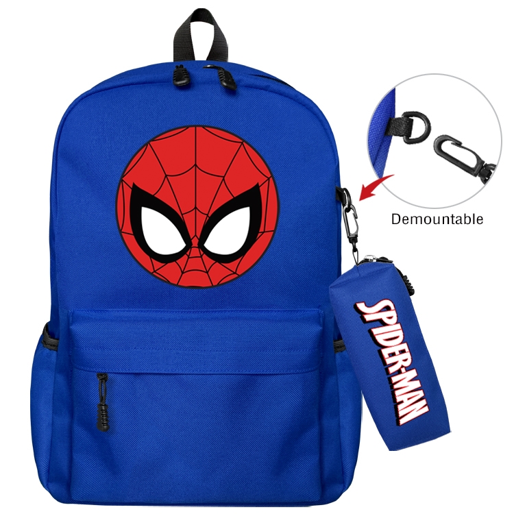 Super hero Anime Backpack School Bag  Small Pencil Case Set 43X35X12CM