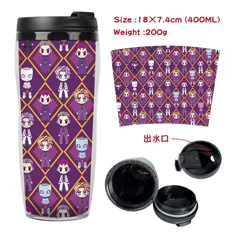JoJos Bizarre Adventure Anime Starbucks Leakproof Insulated Cup 18X7.4CM 400ML