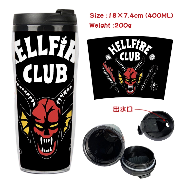 Stranger Things Anime Starbucks Leakproof Insulated Cup 18X7.4CM 400ML