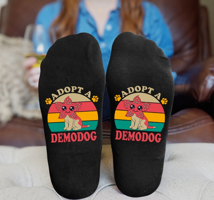 Stranger Things Anime Knitted Print Socks Adult One Size Tube Height 15cm  1A