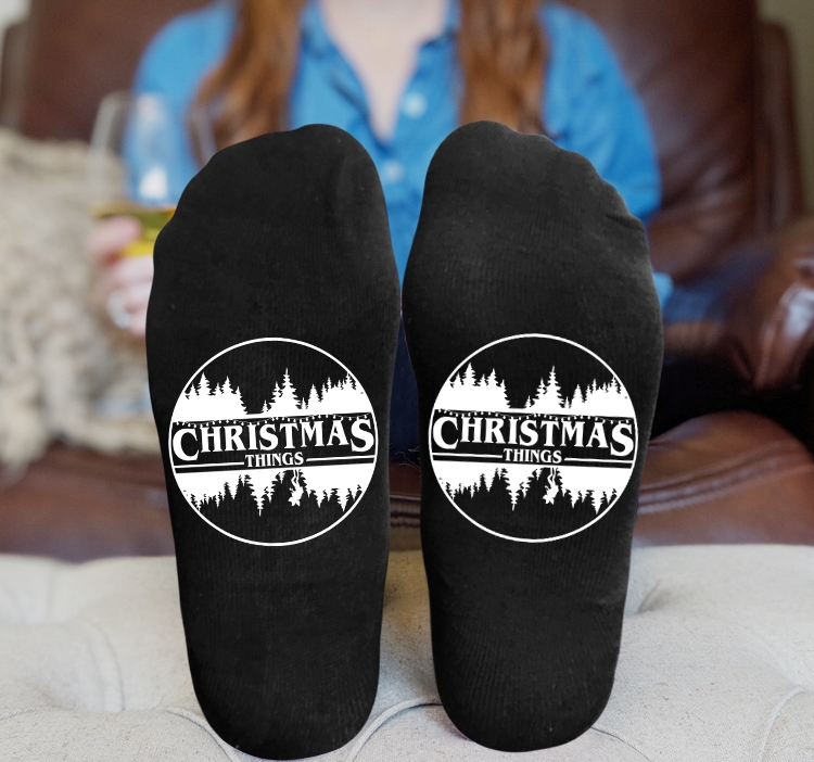 Stranger Things Anime Knitted Print Socks Adult One Size Tube Height 15cm 2A