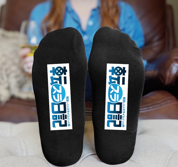 That Time I Got Slim Benimaru Shion Anime Knitted Print Socks Adult One Size Tube Height 15cm  