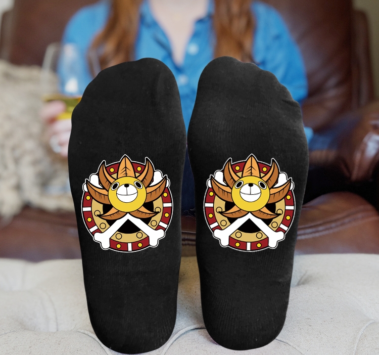 One Piece Anime Knitted Print Socks Adult One Size Tube Height 15cm  10A