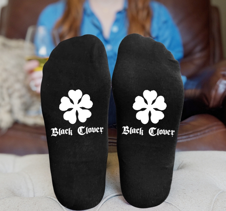 black clover Anime Knitted Print Socks Adult One Size Tube Height 15cm 10A