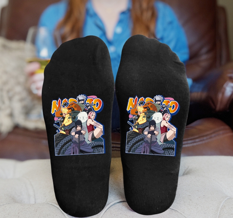 Naruto Anime Knitted Print Socks Adult One Size Tube Height 15cm 12A