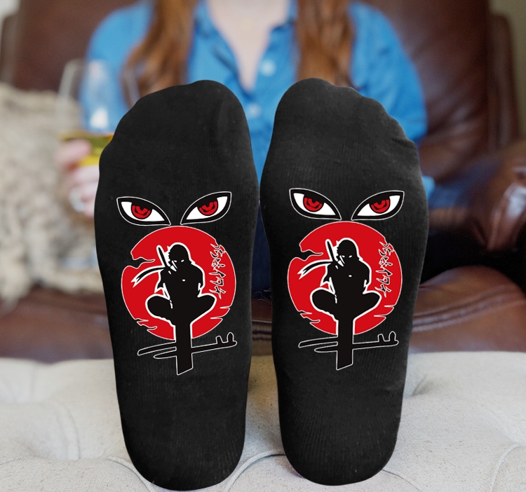 Naruto Anime Knitted Print Socks Adult One Size Tube Height 15cm 3A