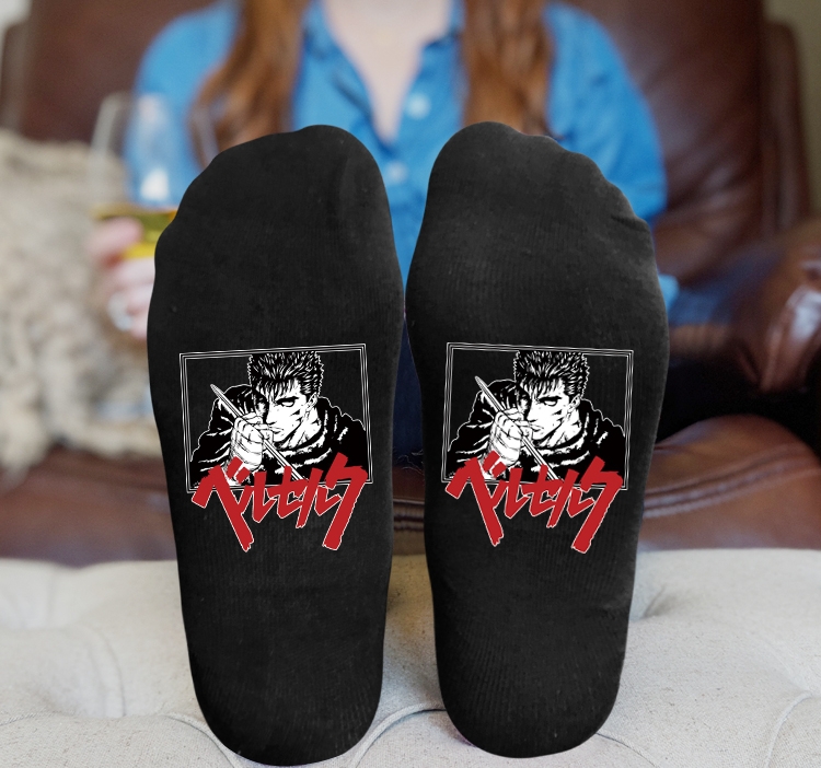 Berserk Anime Knitted Print Socks Adult One Size Tube Height 15cm 7A