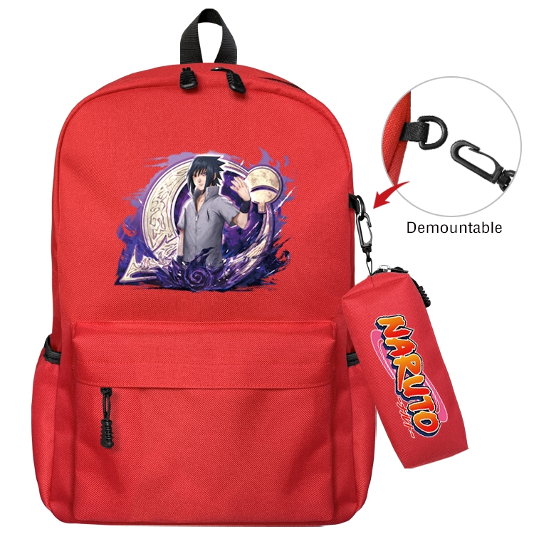 Naruto Anime Backpack School Bag  Small Pencil Case Set 43X35X12CM