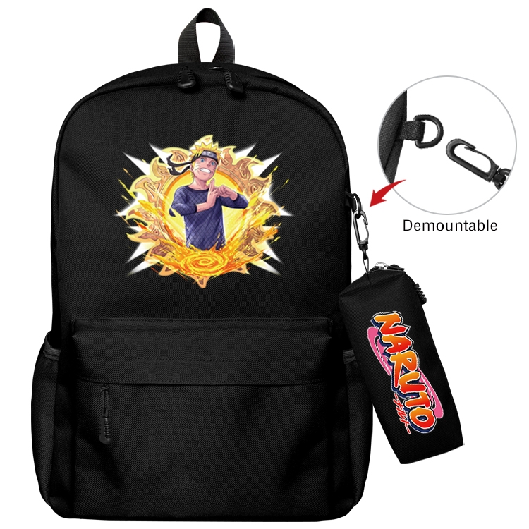 Naruto Anime Backpack School Bag  Small Pencil Case Set 43X35X12CM