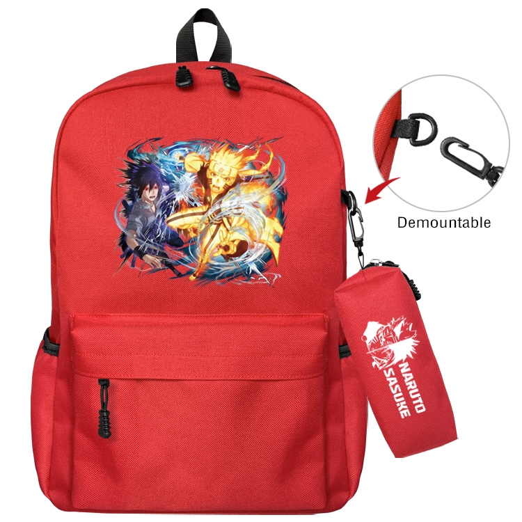 Naruto Anime Backpack School Bag  Small Pencil Case Set 43X35X12CM