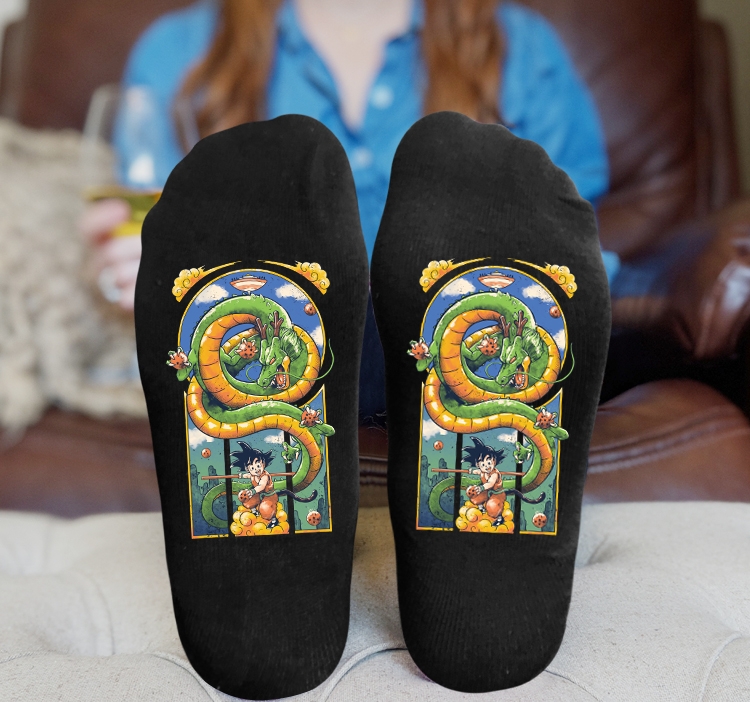 DRAGON BALL Anime Knitted Print Socks Adult One Size Tube Height 15cm