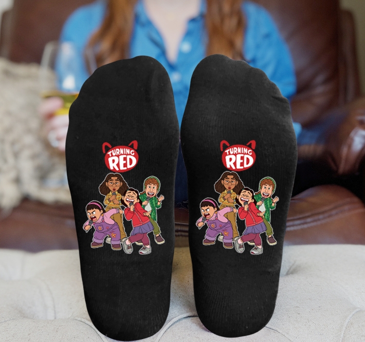 Turning Red Anime Knitted Print Socks Adult One Size Tube Height 15cm