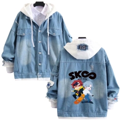 SK∞ anime stitching denim jack...