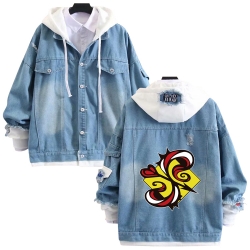 SK∞ anime stitching denim jack...