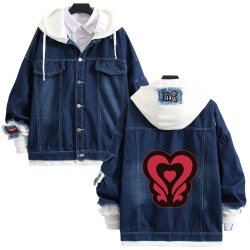SK∞ anime stitching denim jack...