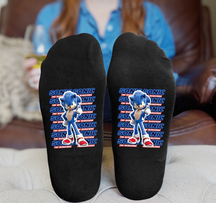 Sonic The Hedgehog Anime Knitted Print Socks Adult One Size Tube Height 15cm