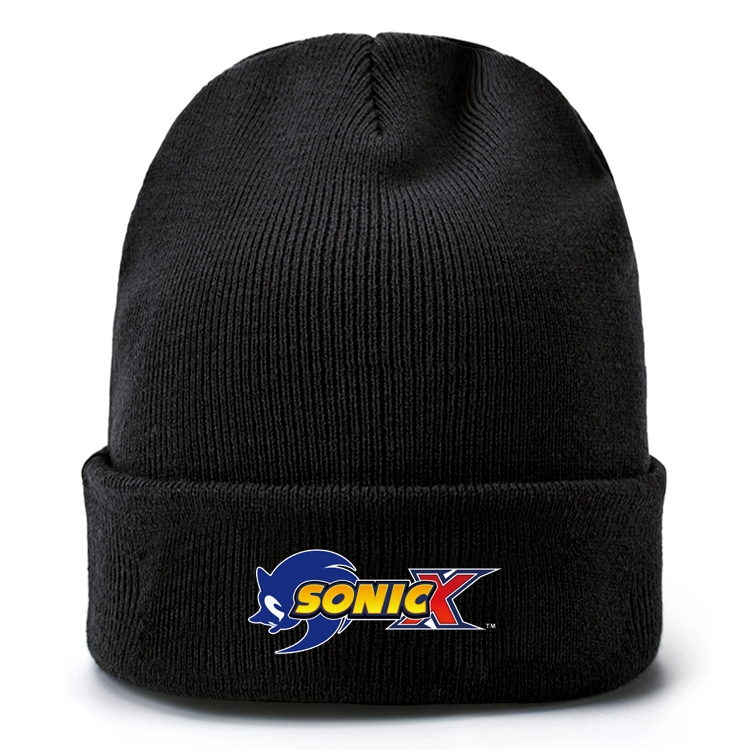 Sonic The Hedgehog Anime knitted hat wool hat head circumference 40-80cm