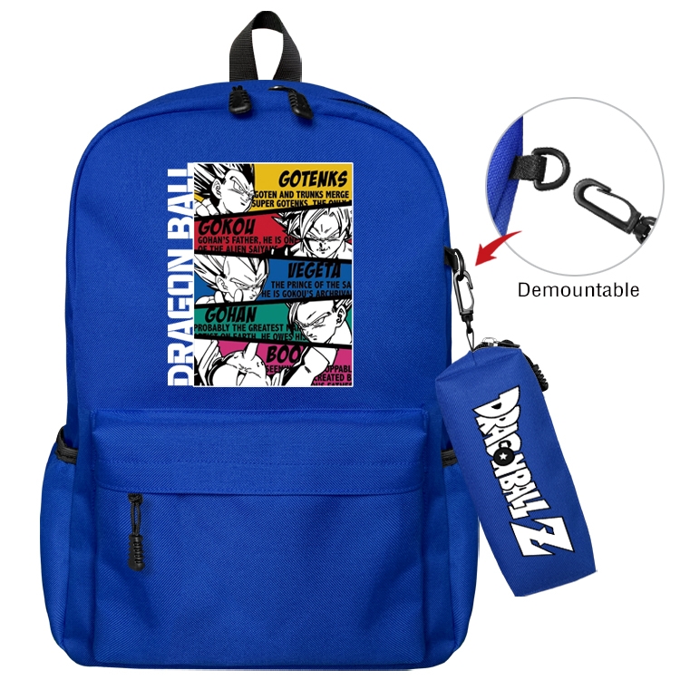 DRAGON BALL Anime Backpack School Bag  Small Pencil Case Set 43X35X12CM