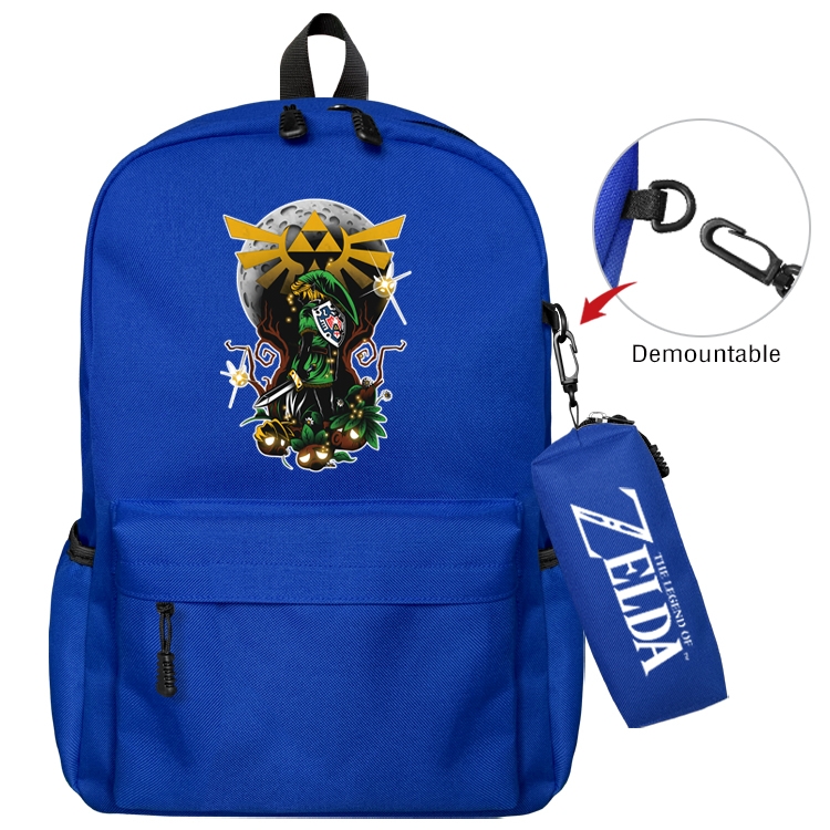 The Legend of Zelda Anime Backpack School Bag  Small Pencil Case Set 43X35X12CM