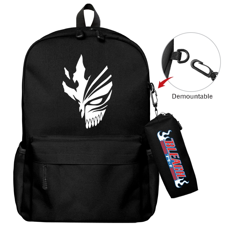 Bleach Anime Backpack School Bag  Small Pencil Case Set 43X35X12CM