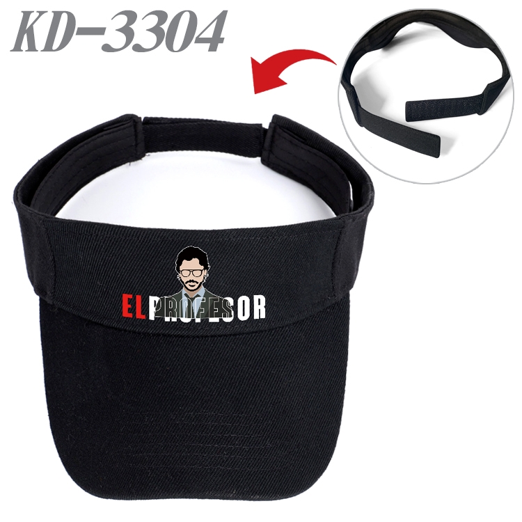 Money Heist  Anime Peripheral Empty Top sun hat Visor Hat Hat circumference 55-60cm KD-3304A