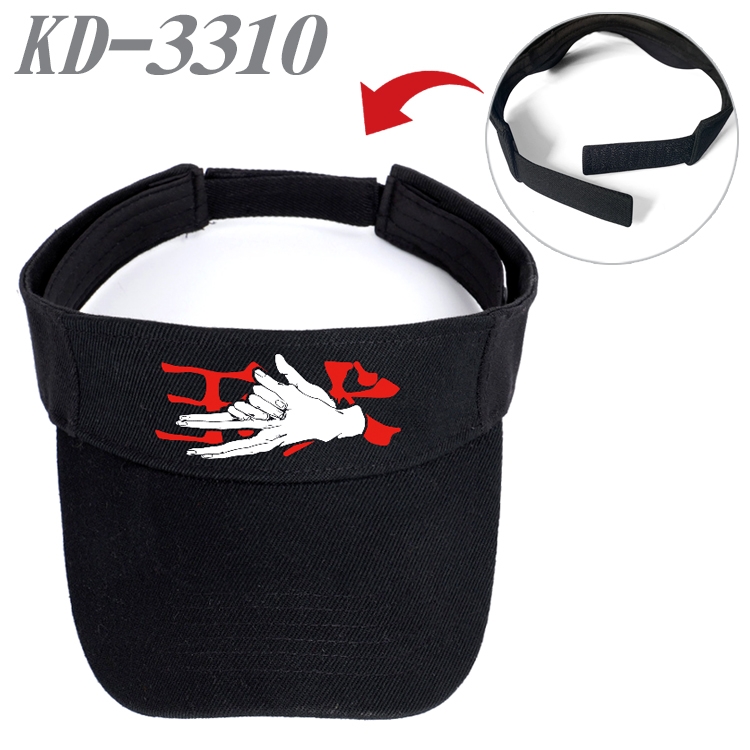 Jujutsu Kaisen Anime Peripheral Empty Top sun hat Visor Hat Hat circumference 55-60cm KD-3310A