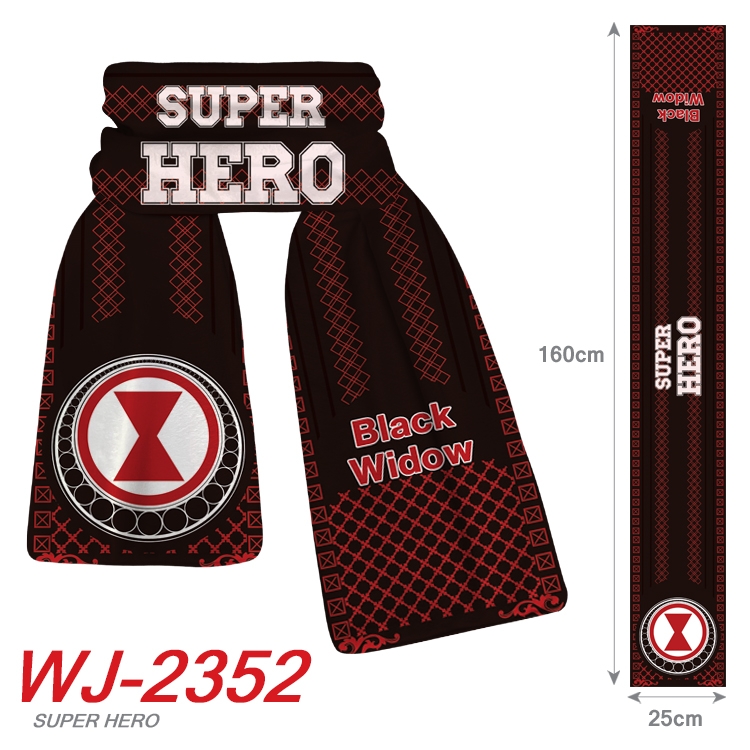 black widow  Anime Plush Impression Scarf Neck 25x160cm WJ-2352
