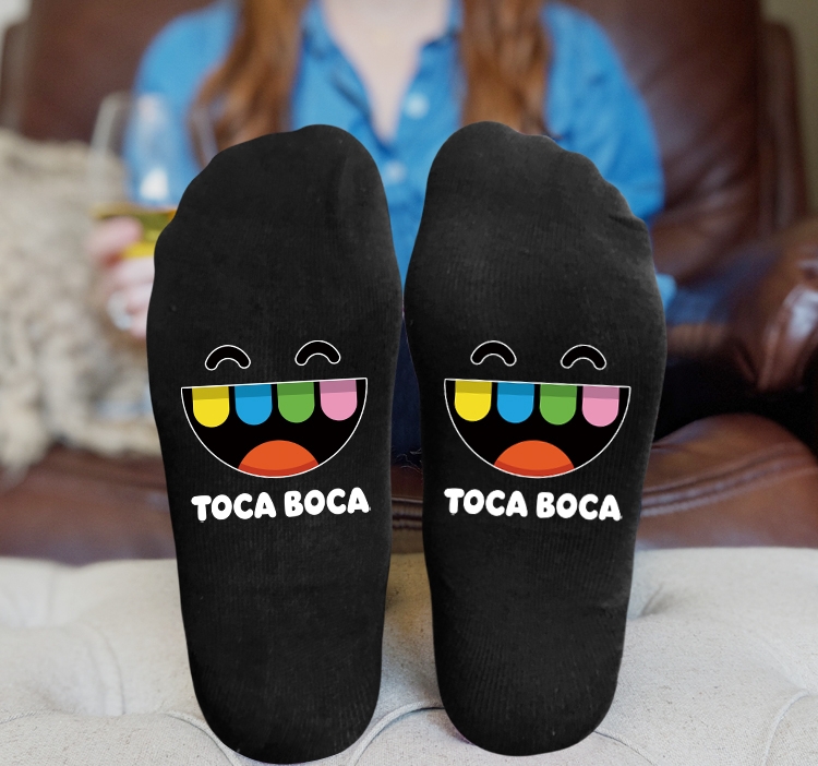 toca life world Anime Knitted Print Socks Adult One Size Tube Height 15cm