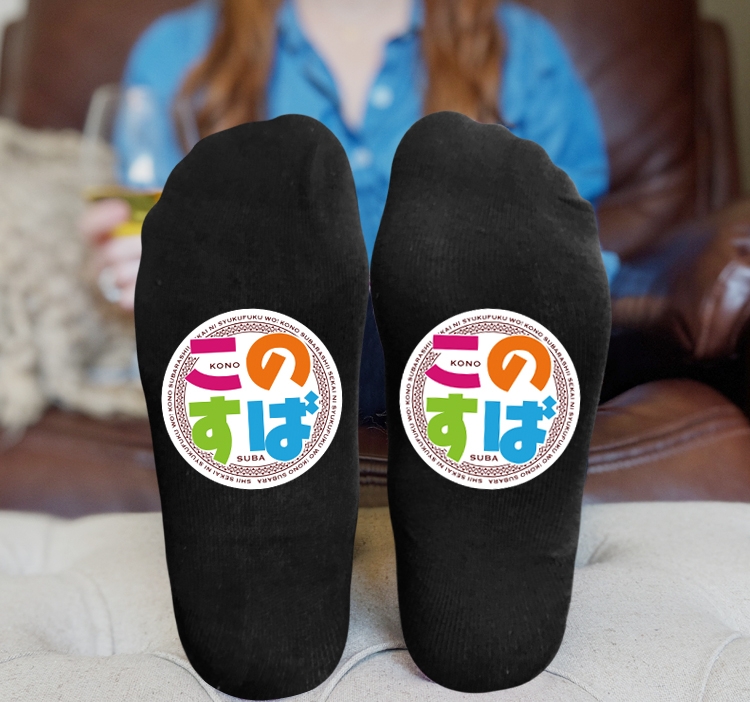 Blessings for a better world Anime Knitted Print Socks Adult One Size Tube Height 15cm