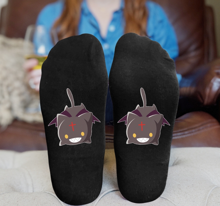 Blessings for a better world Anime Knitted Print Socks Adult One Size Tube Height 15cm