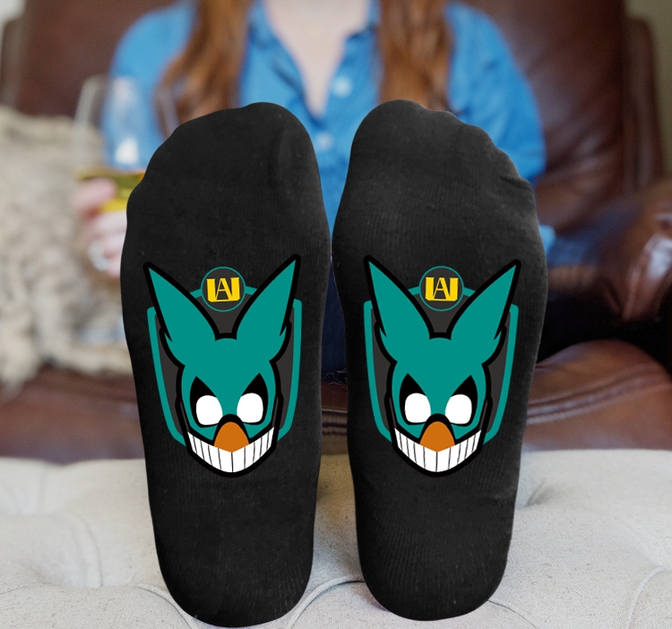 My Hero Academia Anime Knitted Print Socks Adult One Size Tube Height 15cm