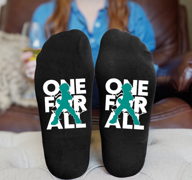 My Hero Academia Anime Knitted Print Socks Adult One Size Tube Height 15cm