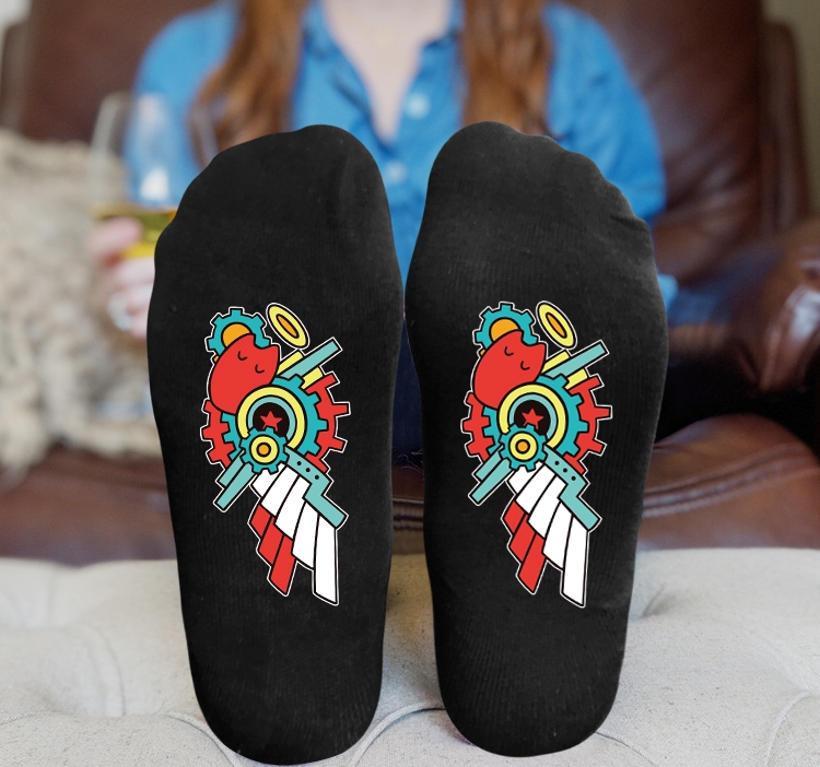 SK∞ Anime Knitted Print Socks Adult One Size Tube Height 15cm