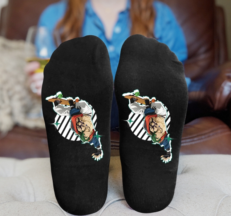 SK∞ Anime Knitted Print Socks Adult One Size Tube Height 15cm